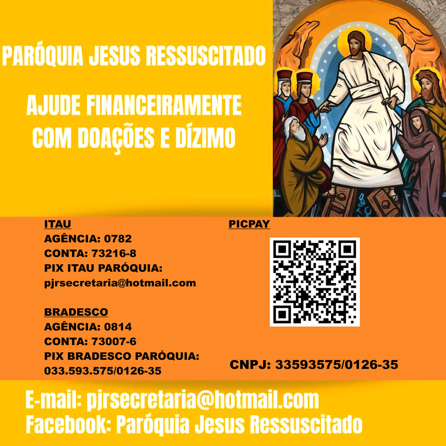 Contribua com a nossa paróquia