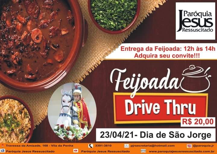 Feijoada Drive Thru da Paróquia Jesus Ressuscitado